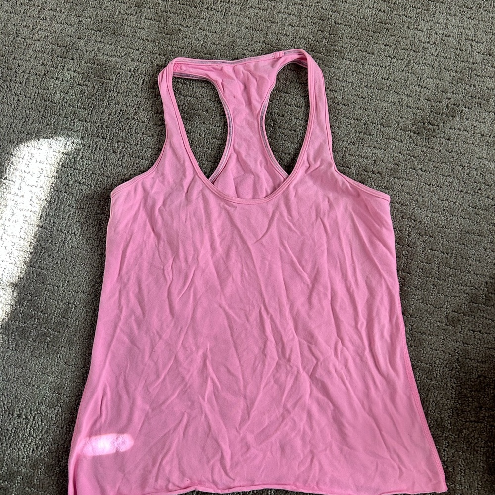 Pink Lululemon Racerback Tank Top